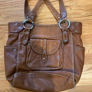 Ruehl 925 brown leather shoulder bag
